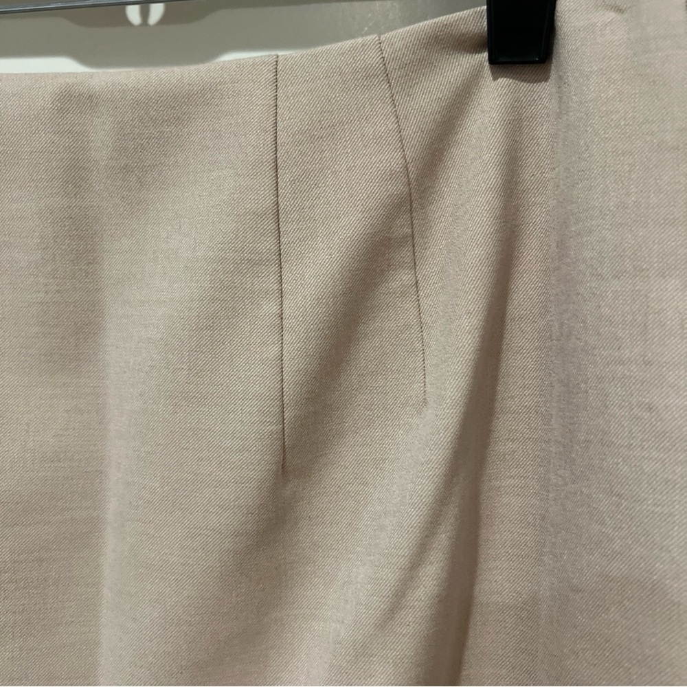 White House Black Market Tan Pencil Skirt Asymmetrical Slit - Picture 5 of 11